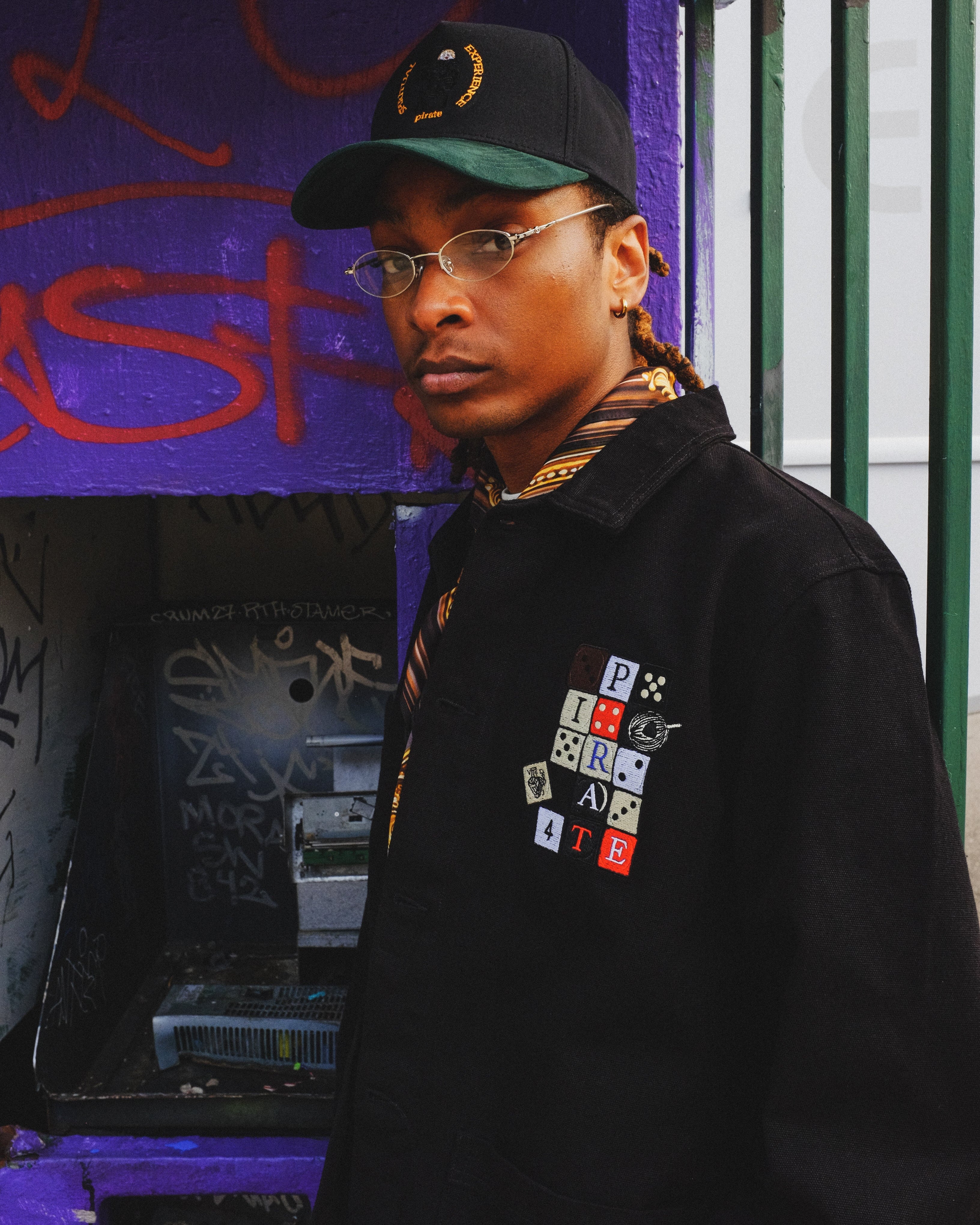 Roll of the Dice Canvas Chore Jacket (Pirate Black)