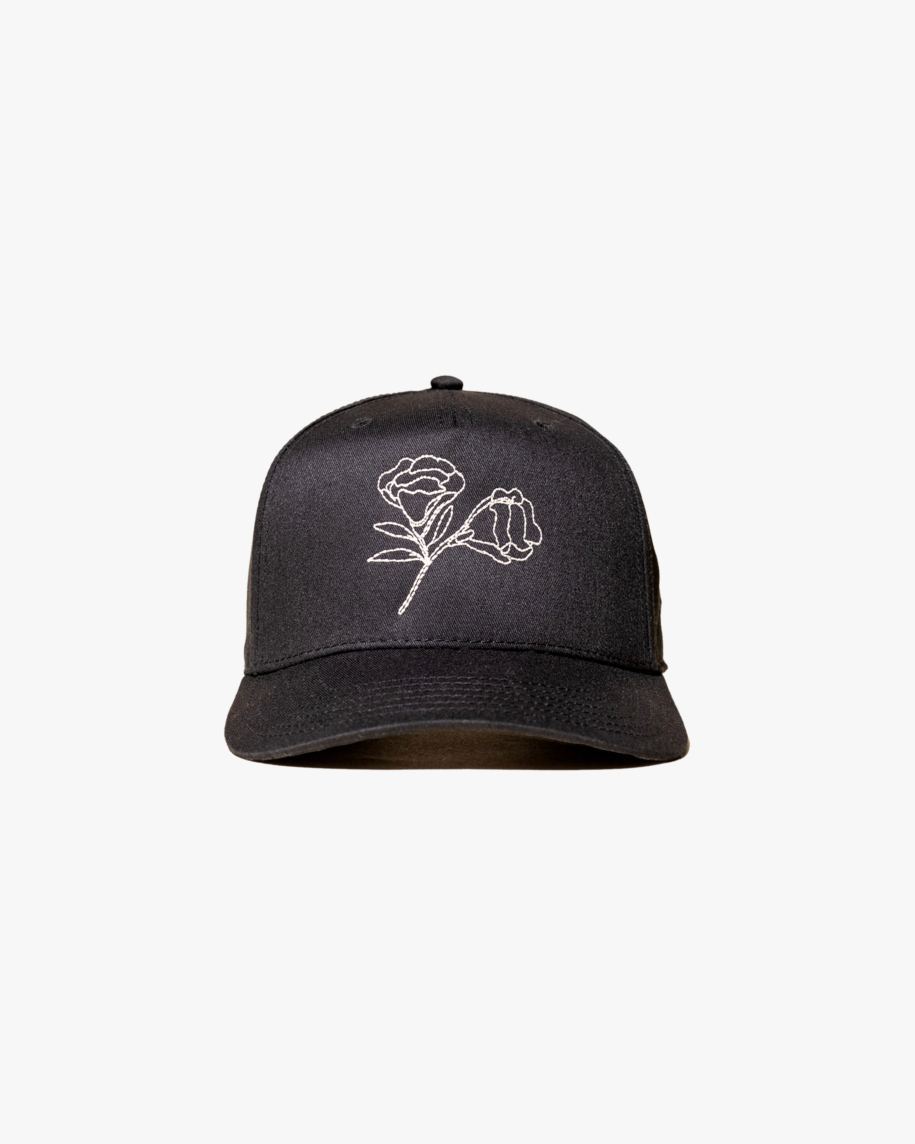 Pirate x Dylan Cervantes “Two Flowers, 2026” Stem Stitch Hat (Black)