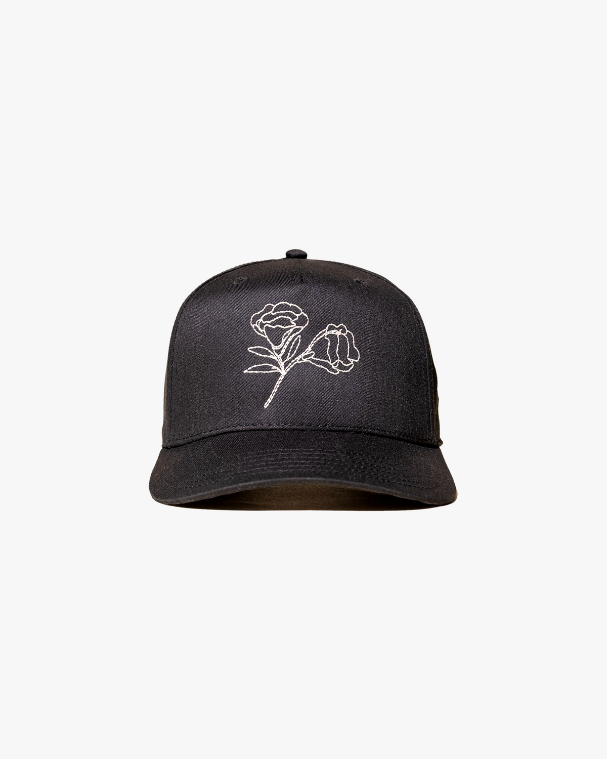Pirate x Dylan Cervantes “Two Flowers, 2026” Stem Stitch Hat (Black)