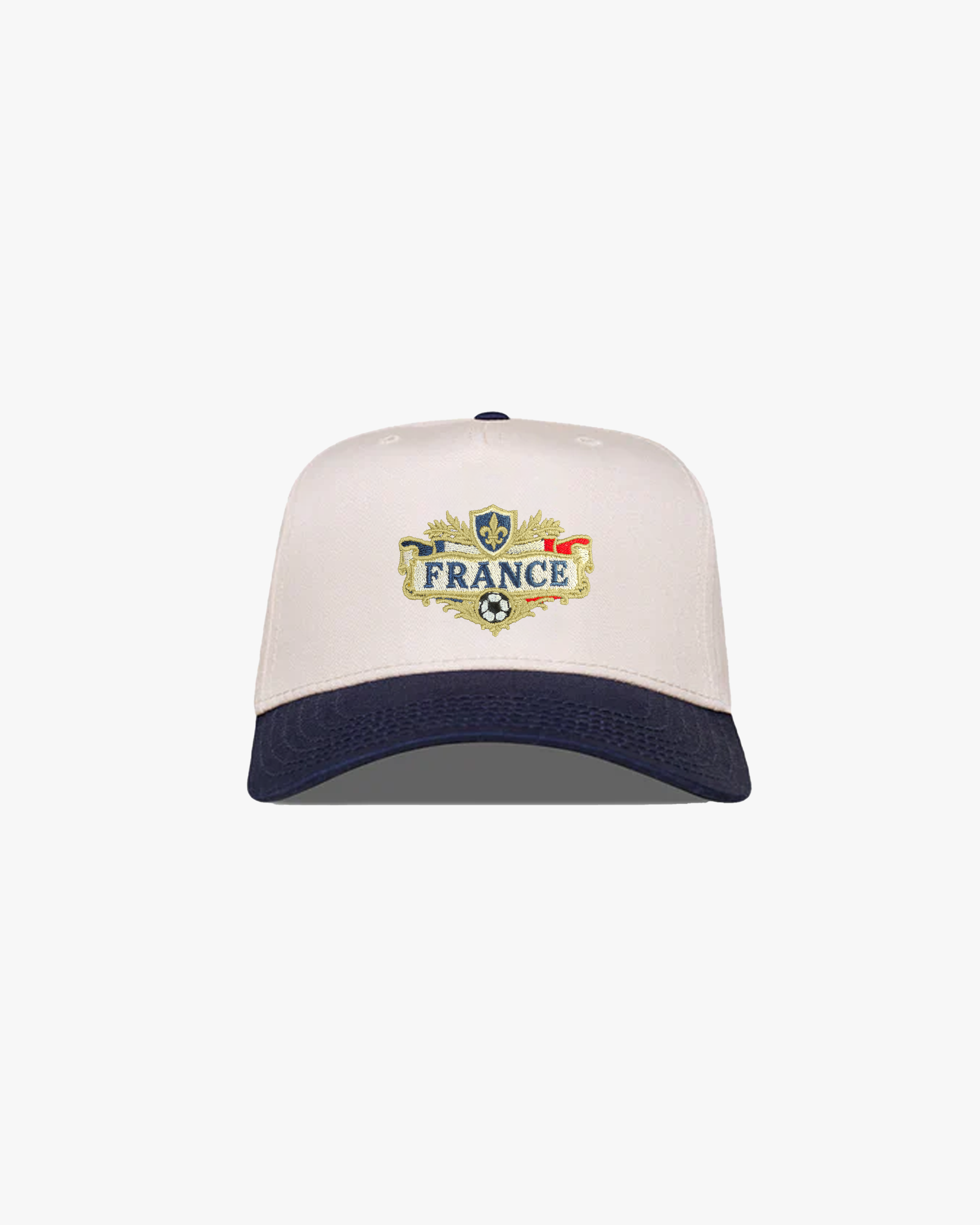 France Crest Hat (Cream/Navy)