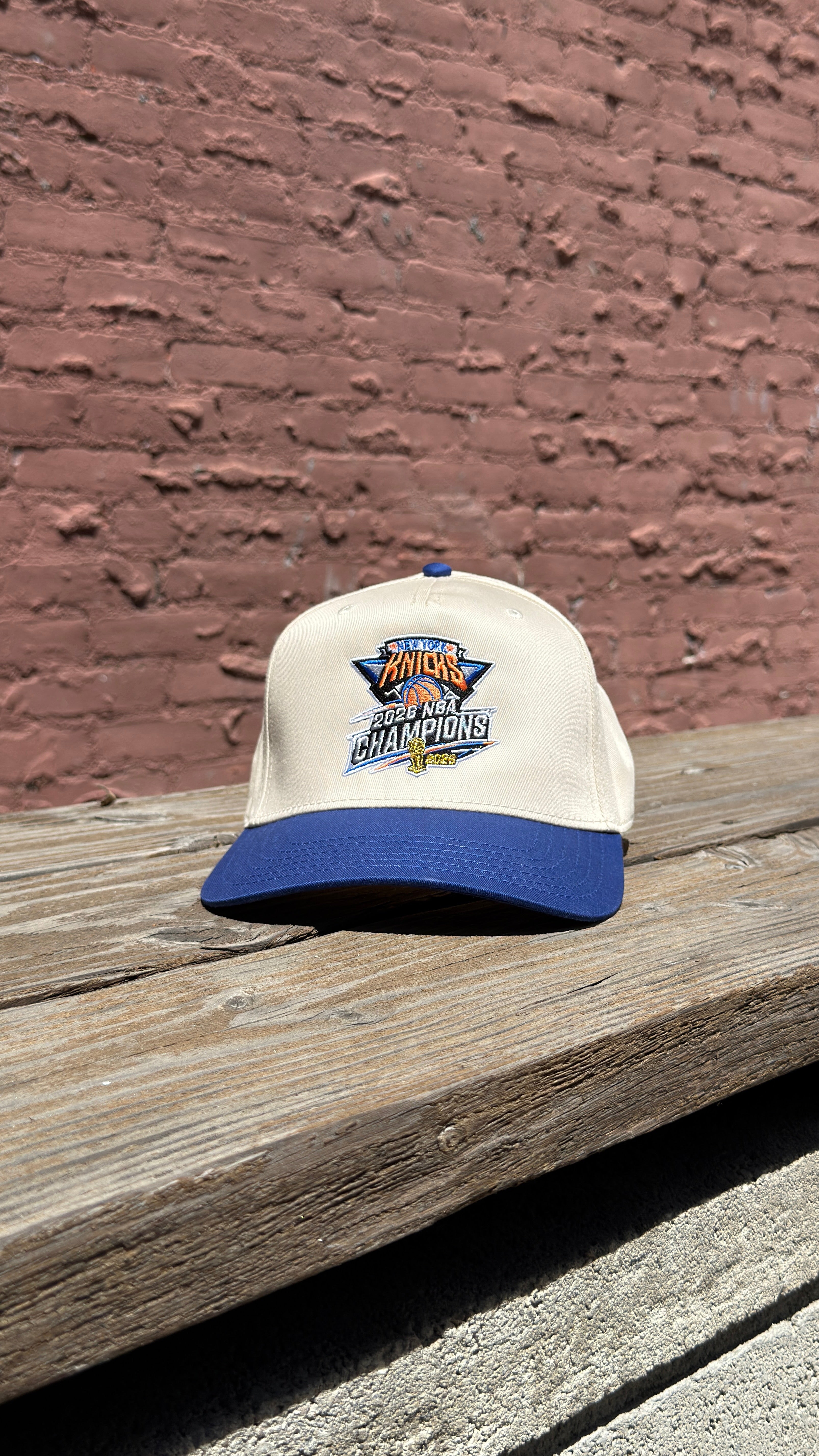 2026 New York Champions Hat  (Cream/Royal)
