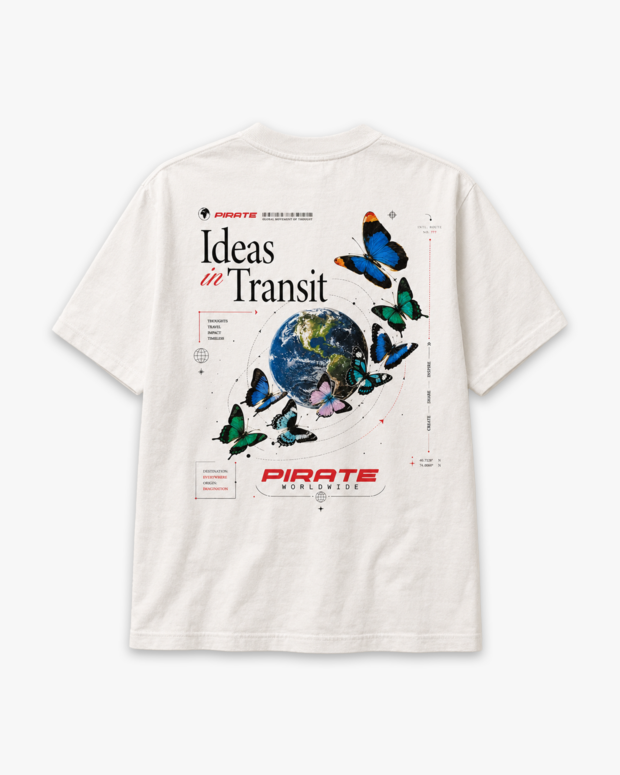 Pirate “Ideas in Transit” Graphic Tee (Off White)