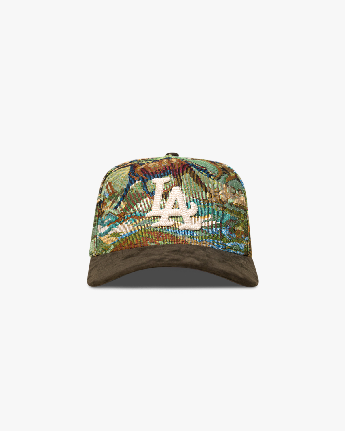 Pirate "LA" Chain Stitch Tapestry Hat (Multi-color, Olive)