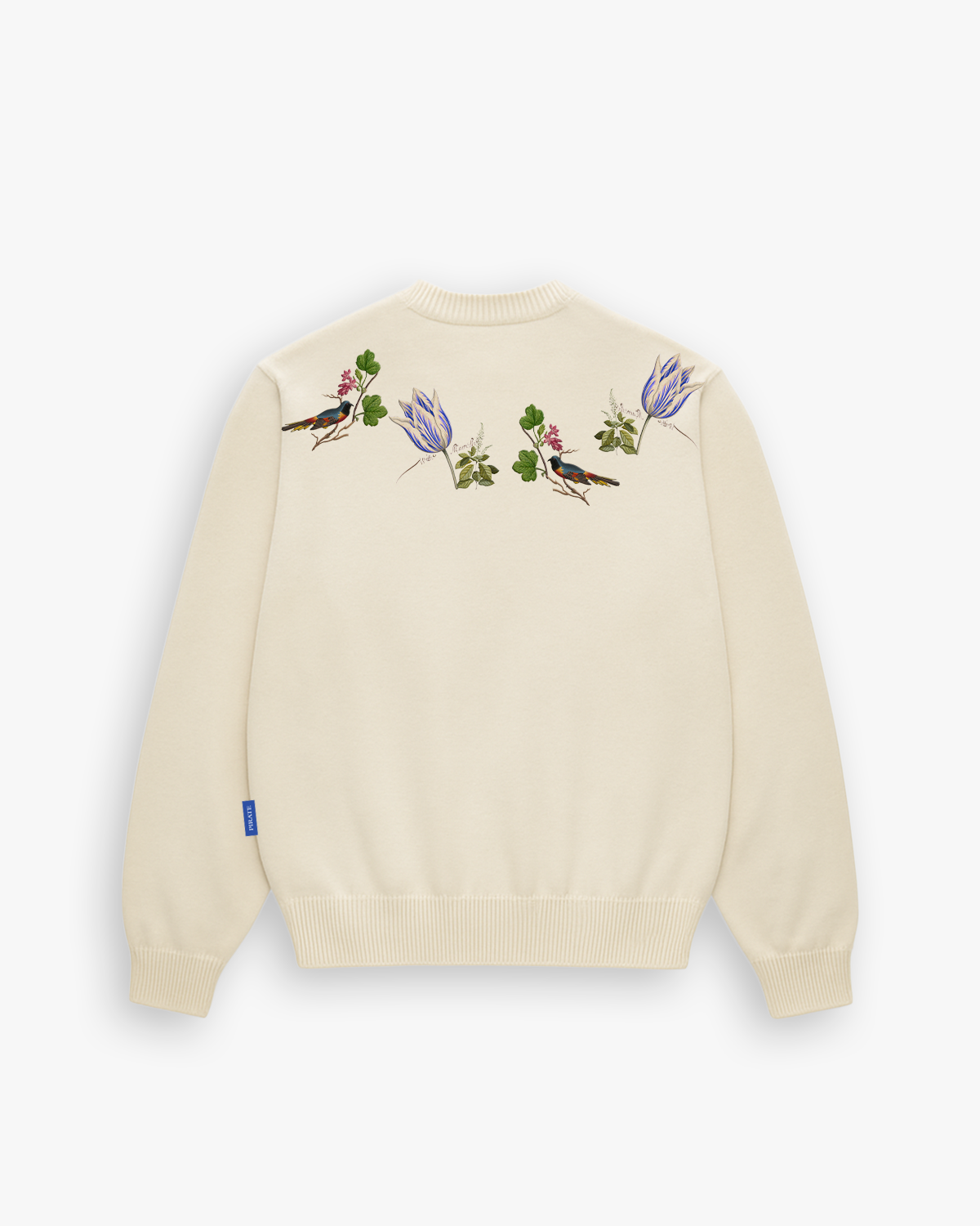Getty x Pirate Witte Marvelje Knitted Embroidery Crewneck (Cannoli Cream)
