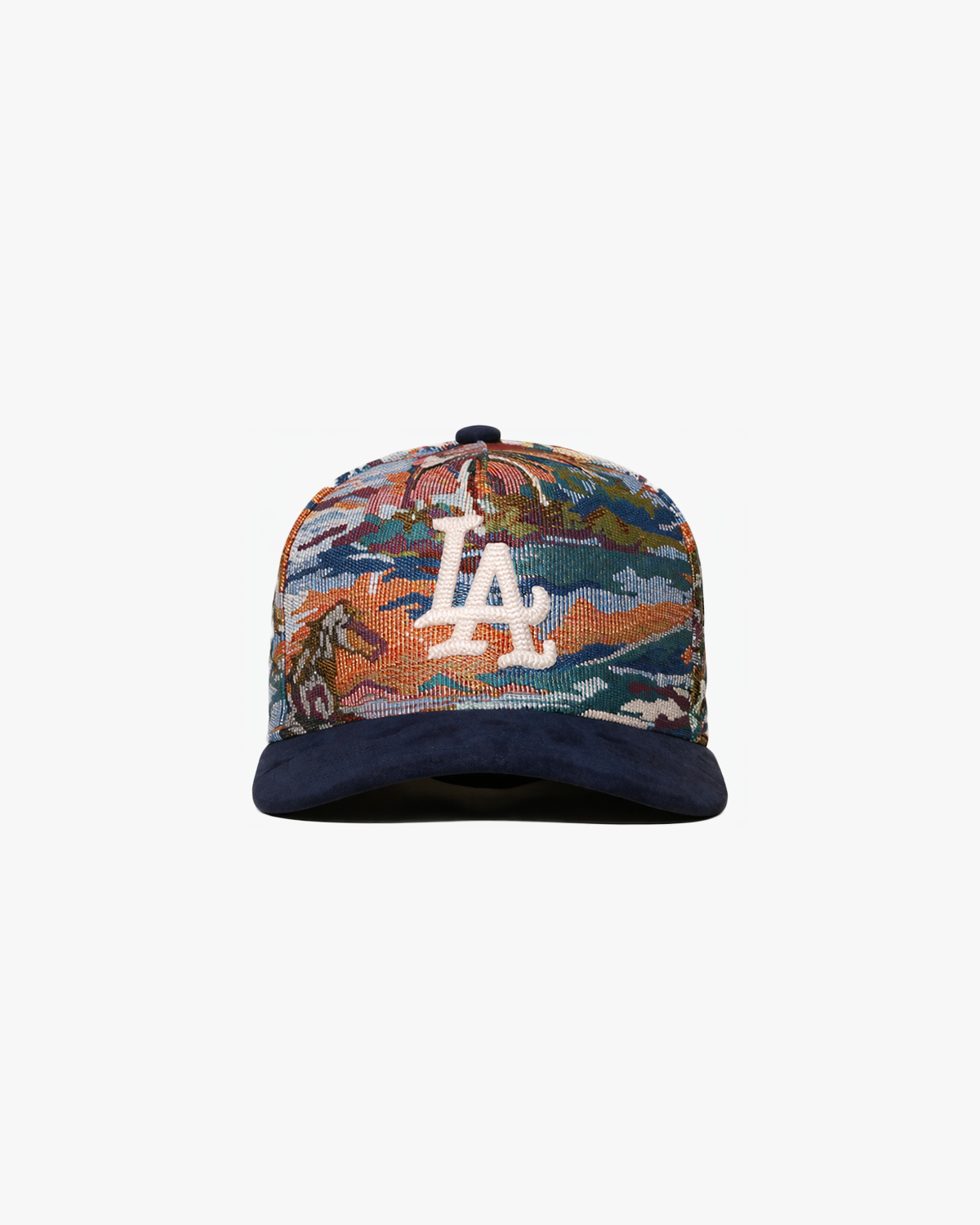 Pirate "LA" Chain Stitch Tapestry Hat (Multi-color, Navy)
