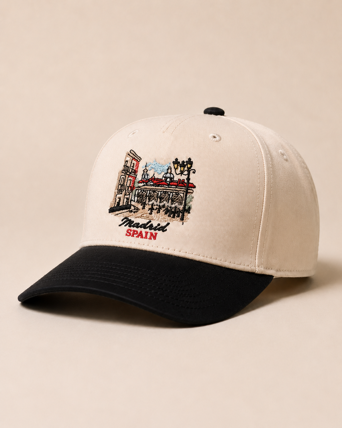 The Madrid Terrace Hat (Cream/Black)