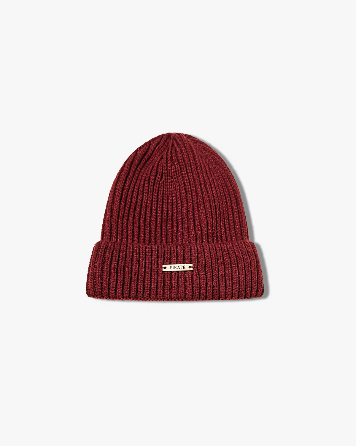 Pirate Ribbed Beanie (Maroon)