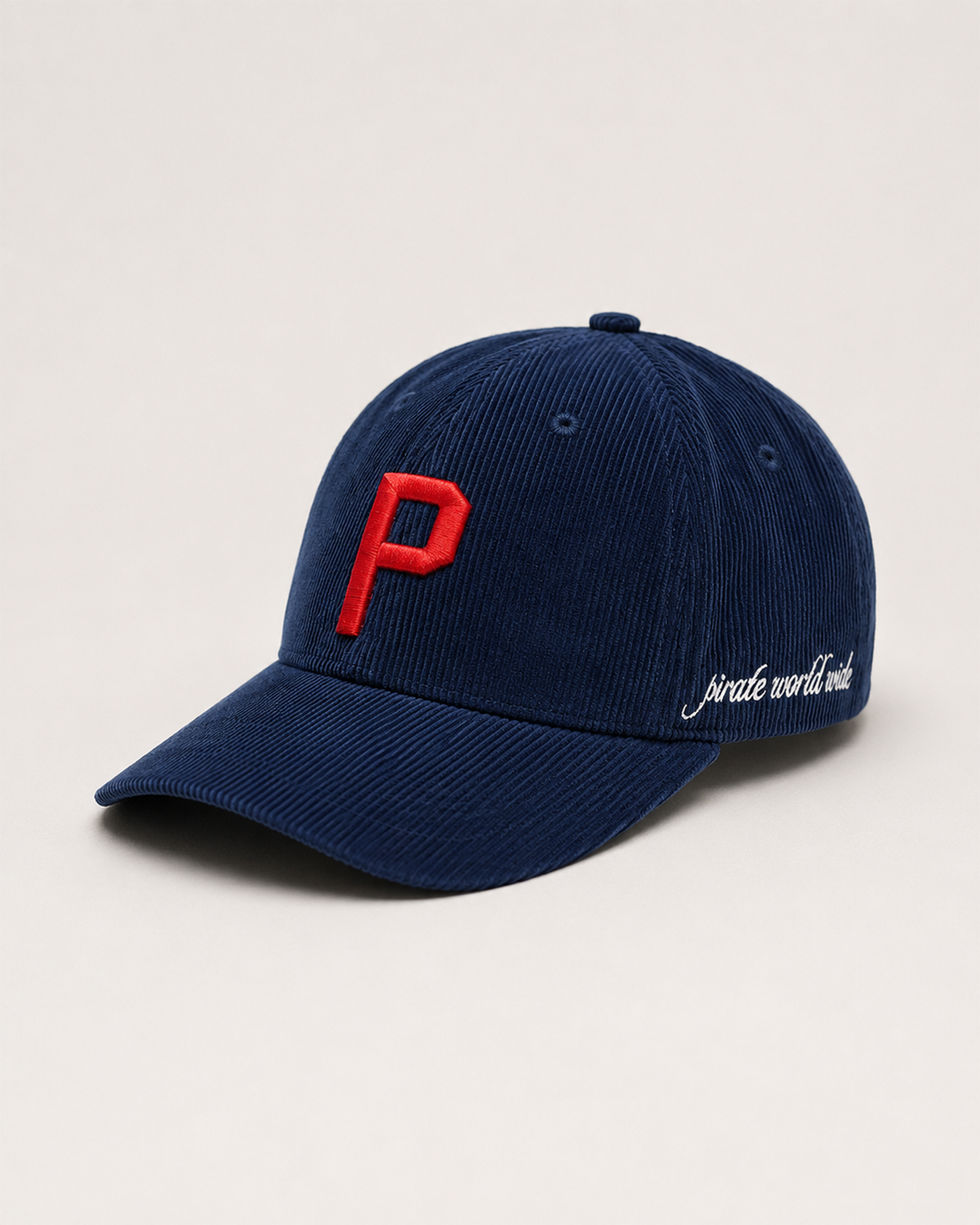 Pirate P Corduroy Hat (Navy)
