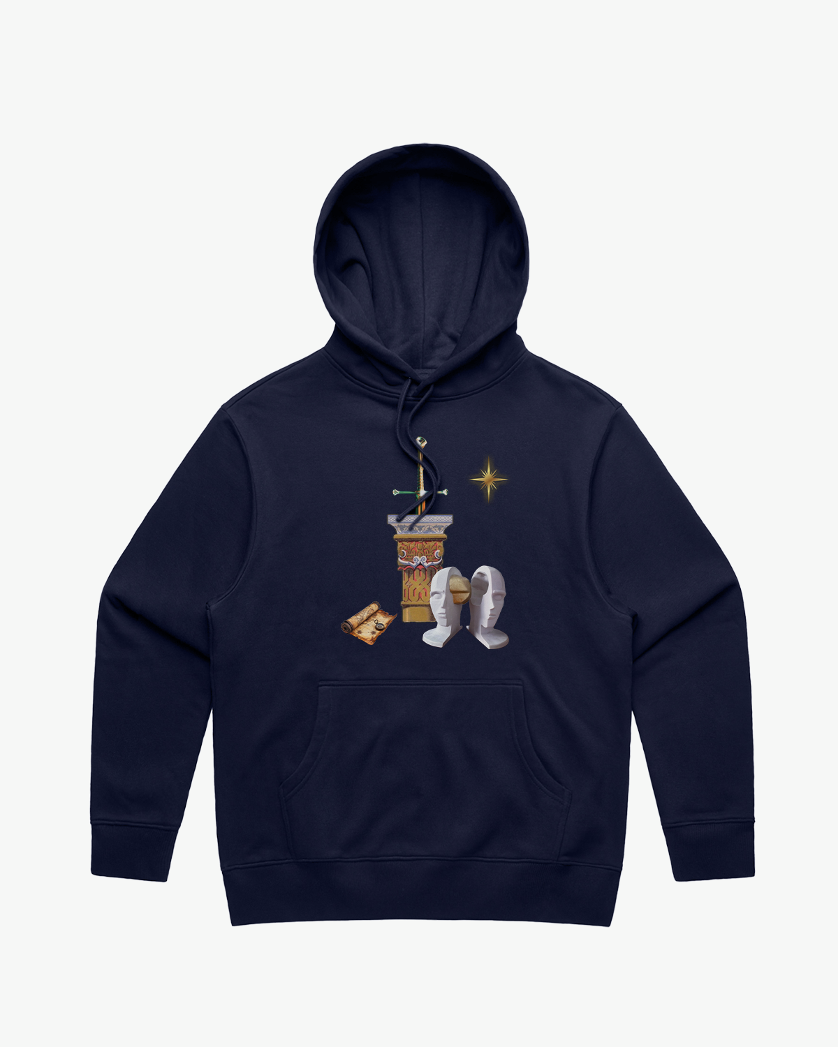 Pirate North Star Swords Hoodie (Navy)