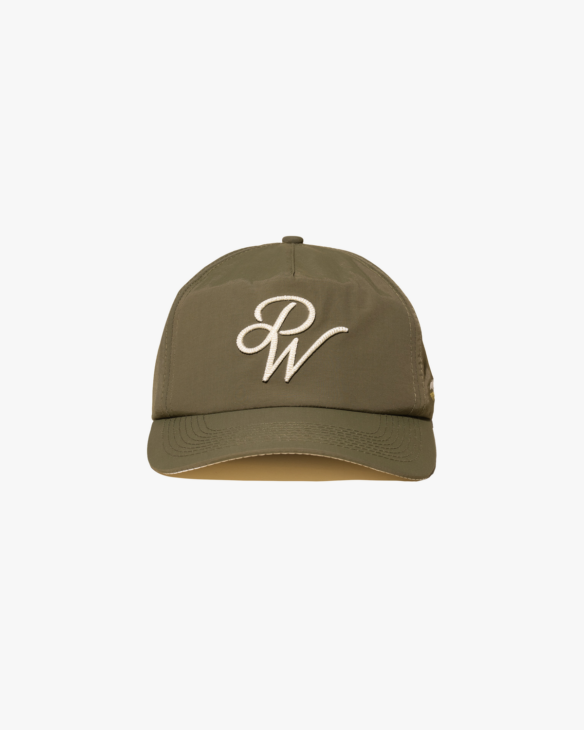 PW Chain Stitch Nylon Hat (Olive / Cream)