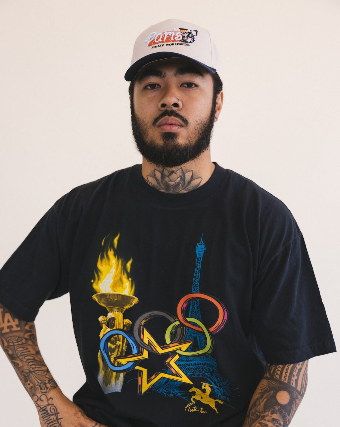 Pirate Paris Olympics Hat (Cream/Navy)