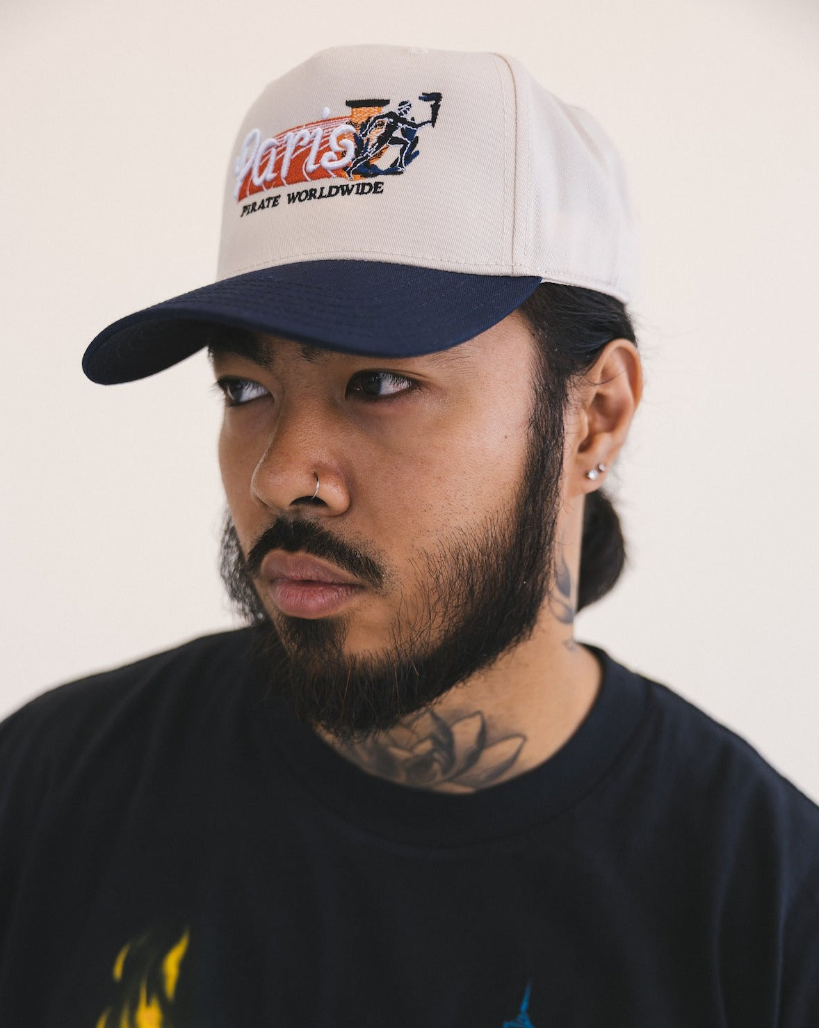 Pirate Paris Olympics Hat (Cream/Navy)