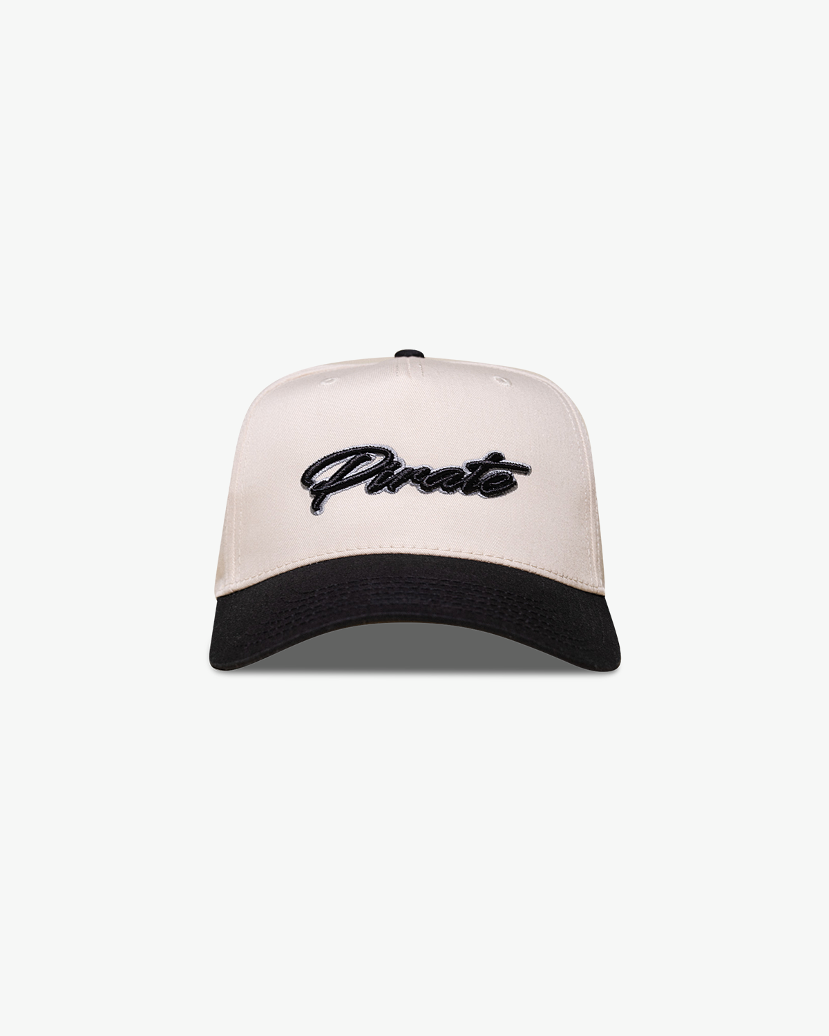 Pirate Cursive Hat (Cream/Black)