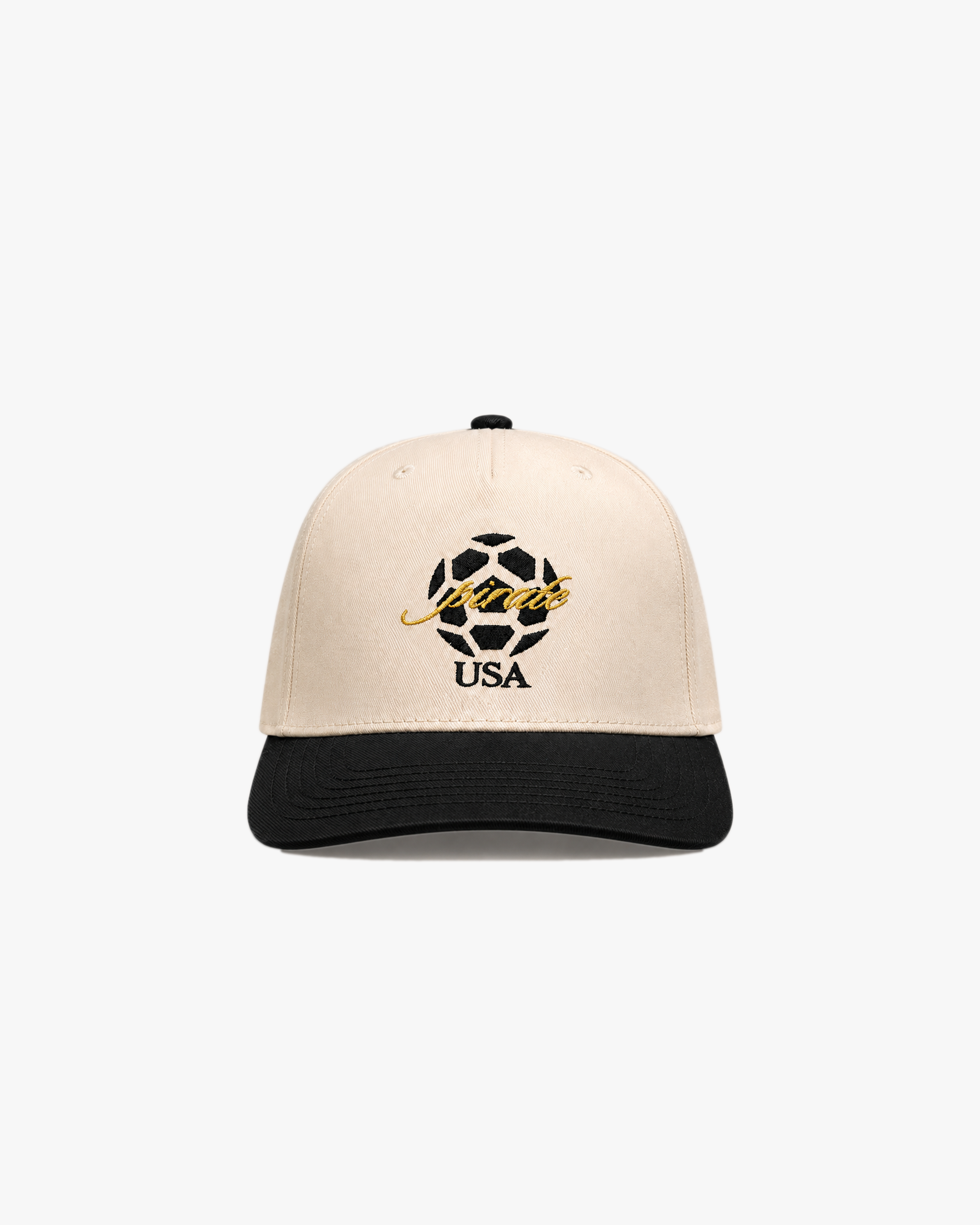 Pirate USA Soccer Hat (Cream/Black)