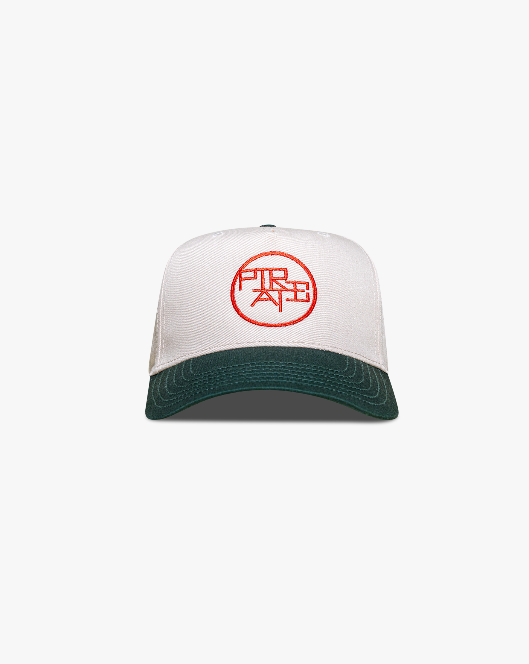 Pirate Circle Logo Hat (Cream/Green)