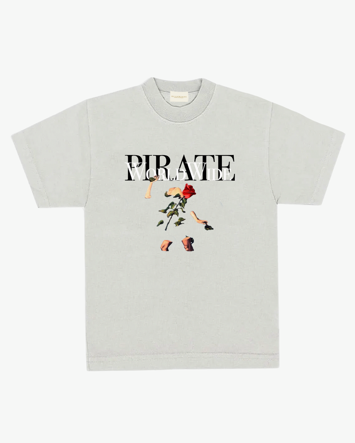 Pirate Abstract Rose Tee (Off White)