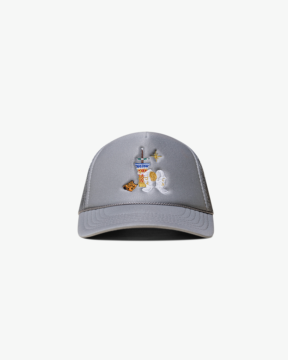 Pirate North Star Swords Trucker Hat (Grey)