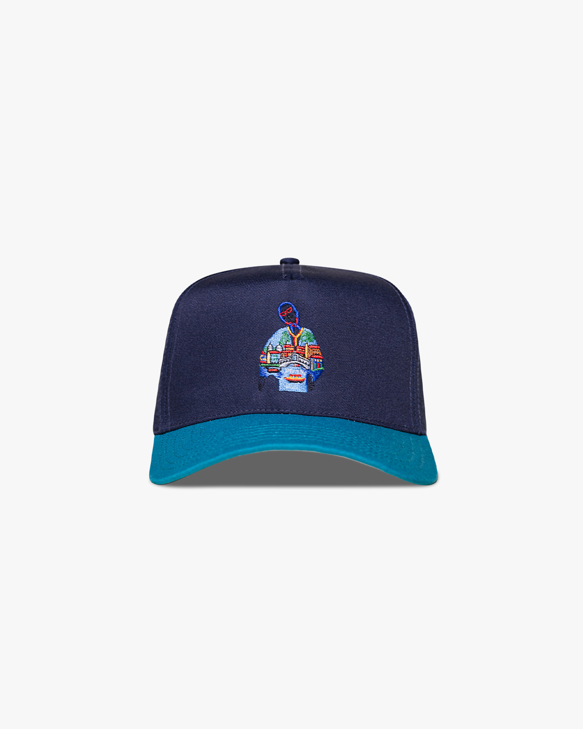 Pirate Babushka in the Summer Hat (Navy/Teal)