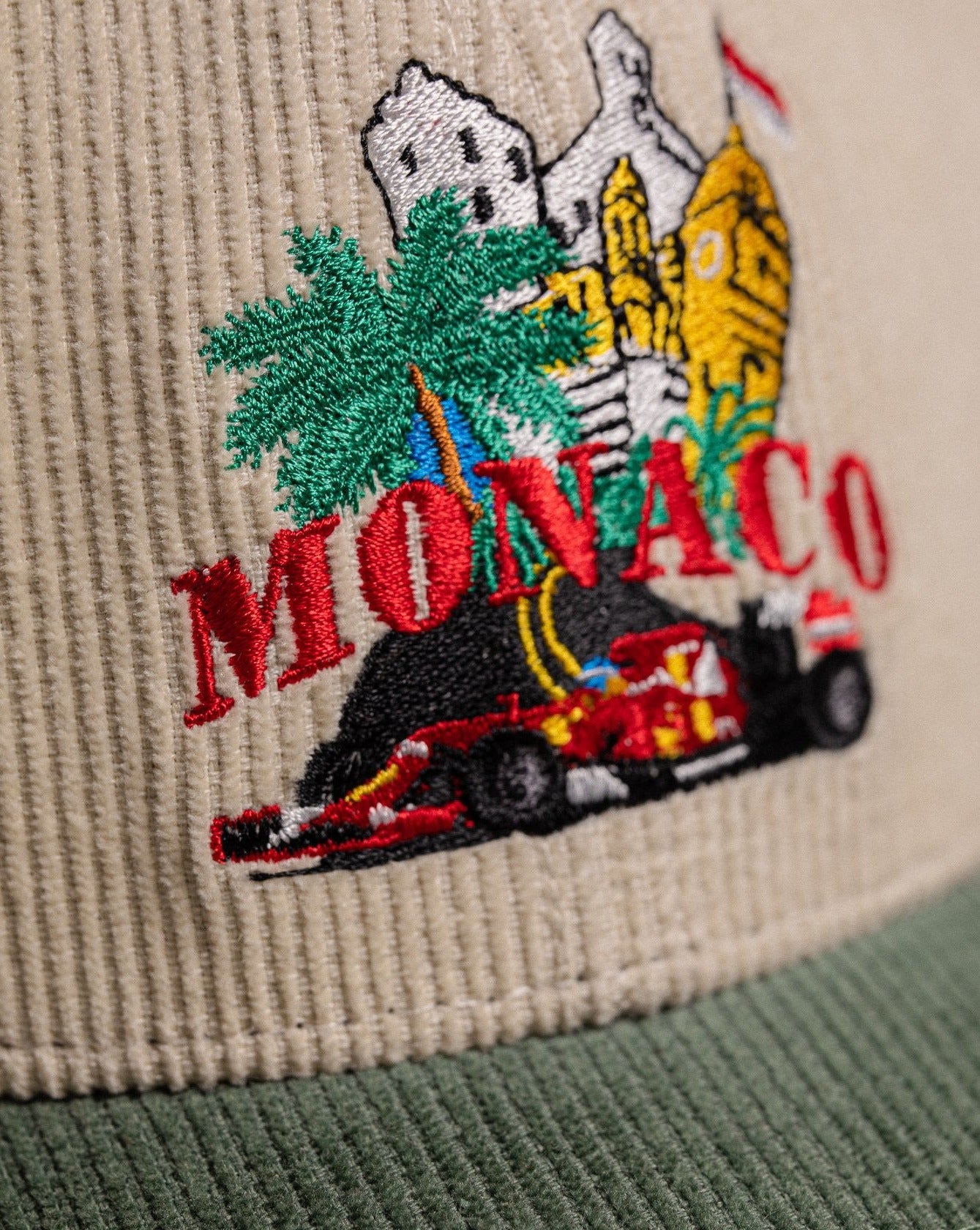 Pirate Monaco Racing Corduroy Hat (Cream/Sage)