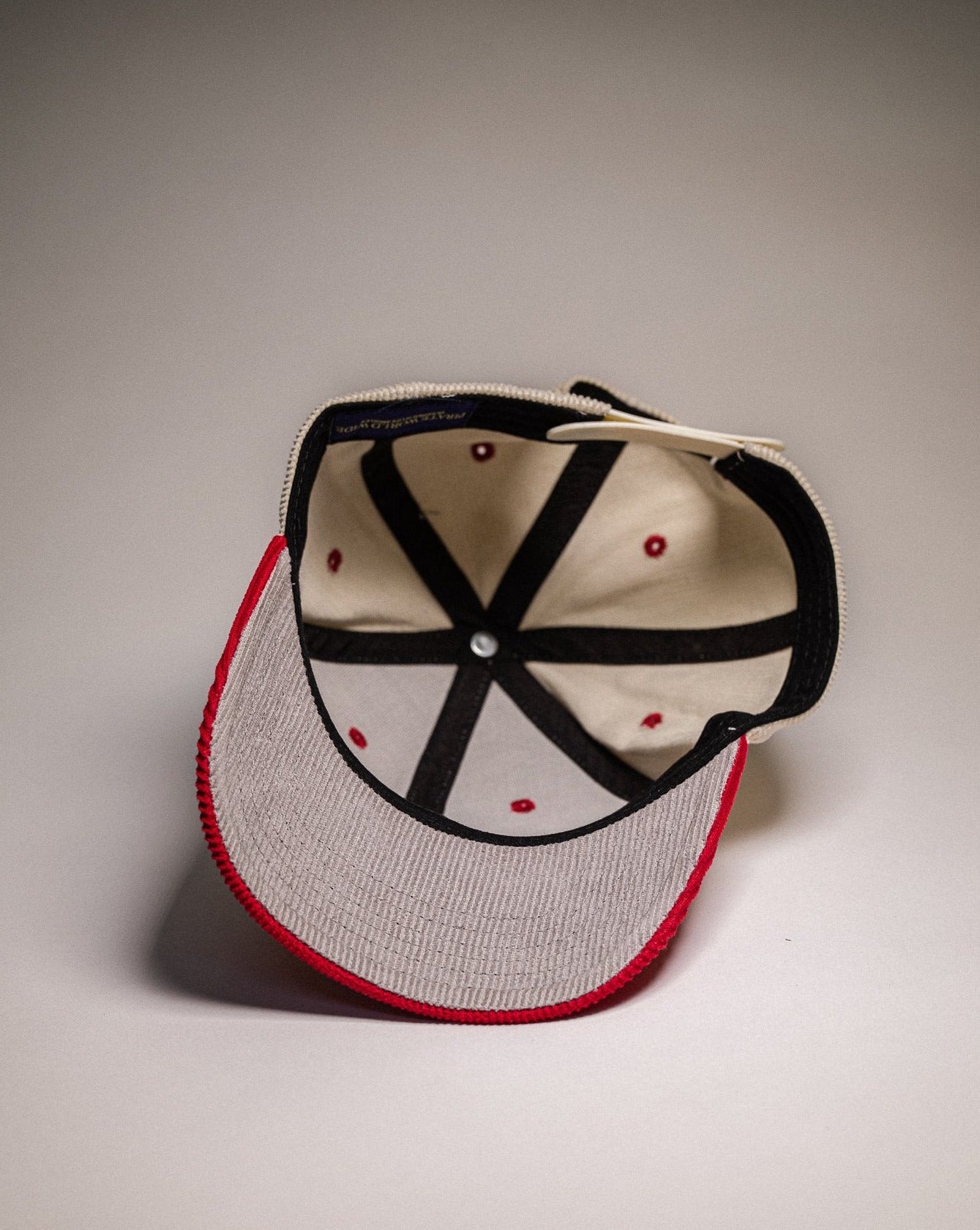 Pirate Monaco Racing Corduroy Hat (Cream/Red)