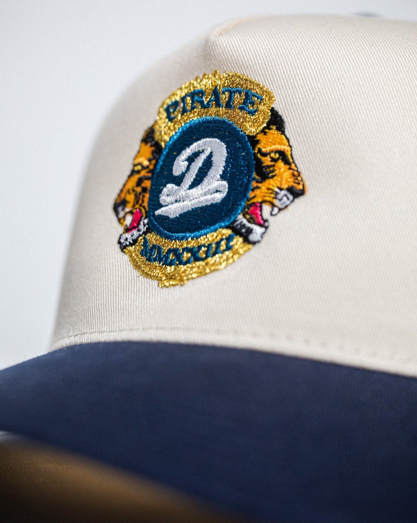 Dreamville by Pirate Two Headed Lion Hat (Cream/Navy)