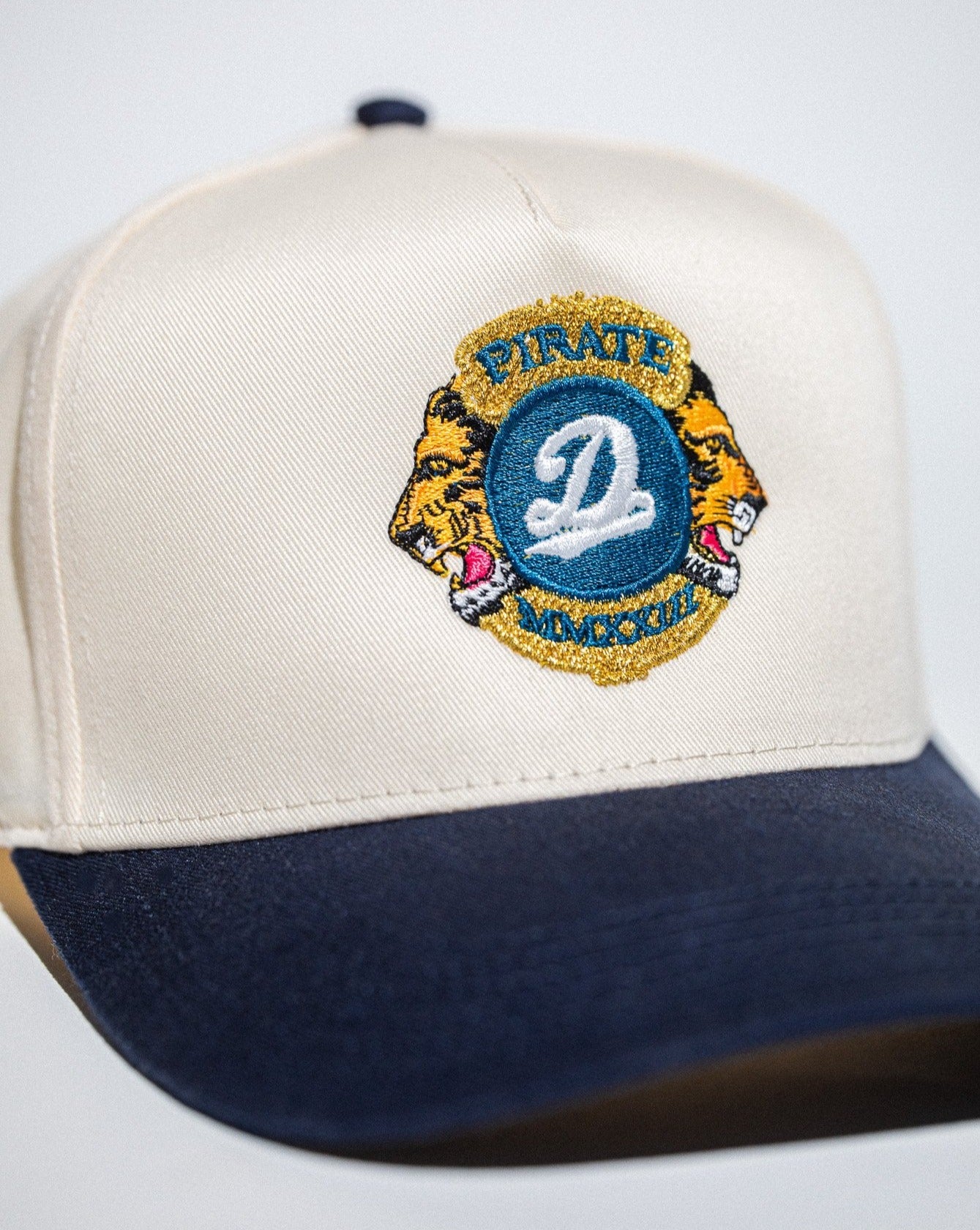 Dreamville by Pirate Two Headed Lion Hat (Cream/Navy)