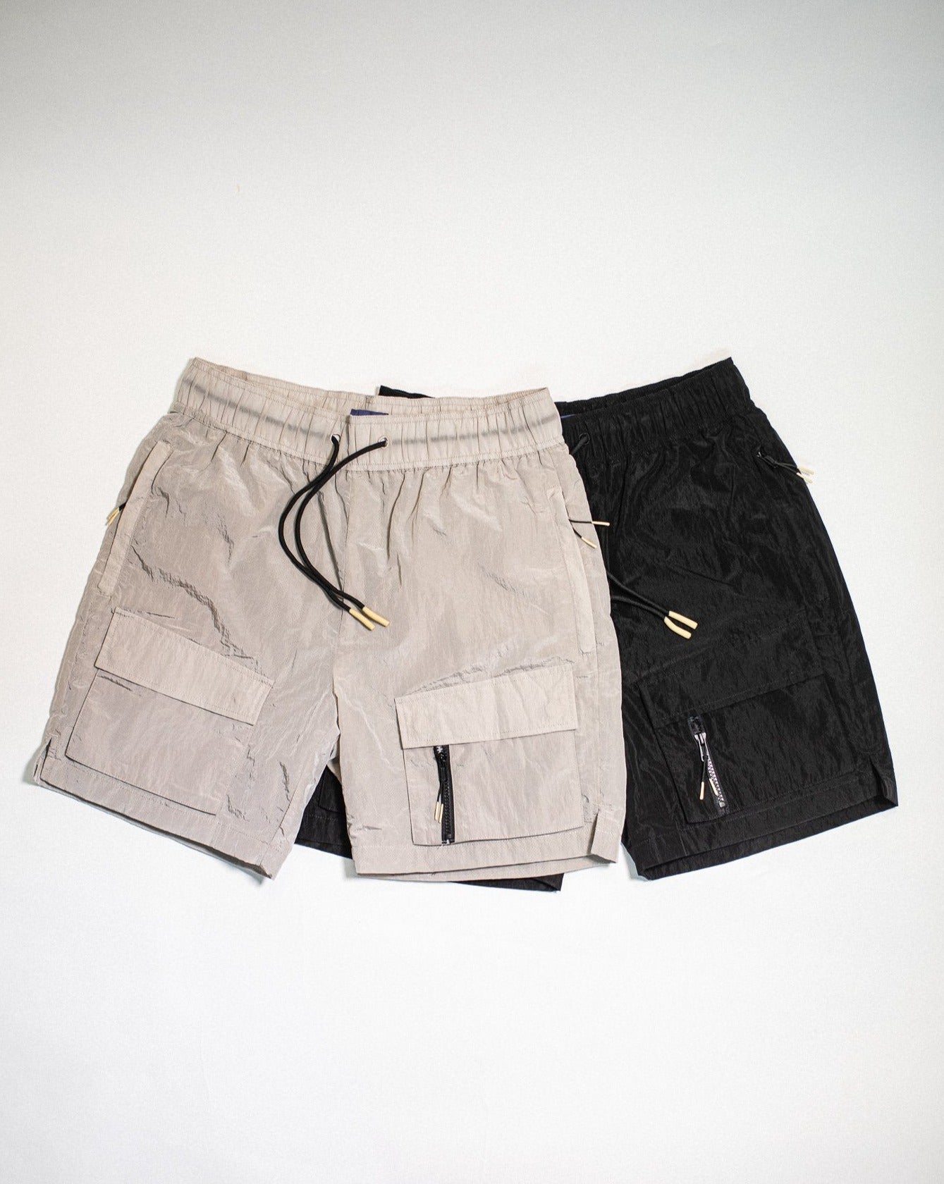 Pirate Hilltop Nylon Cargo Short (Black)