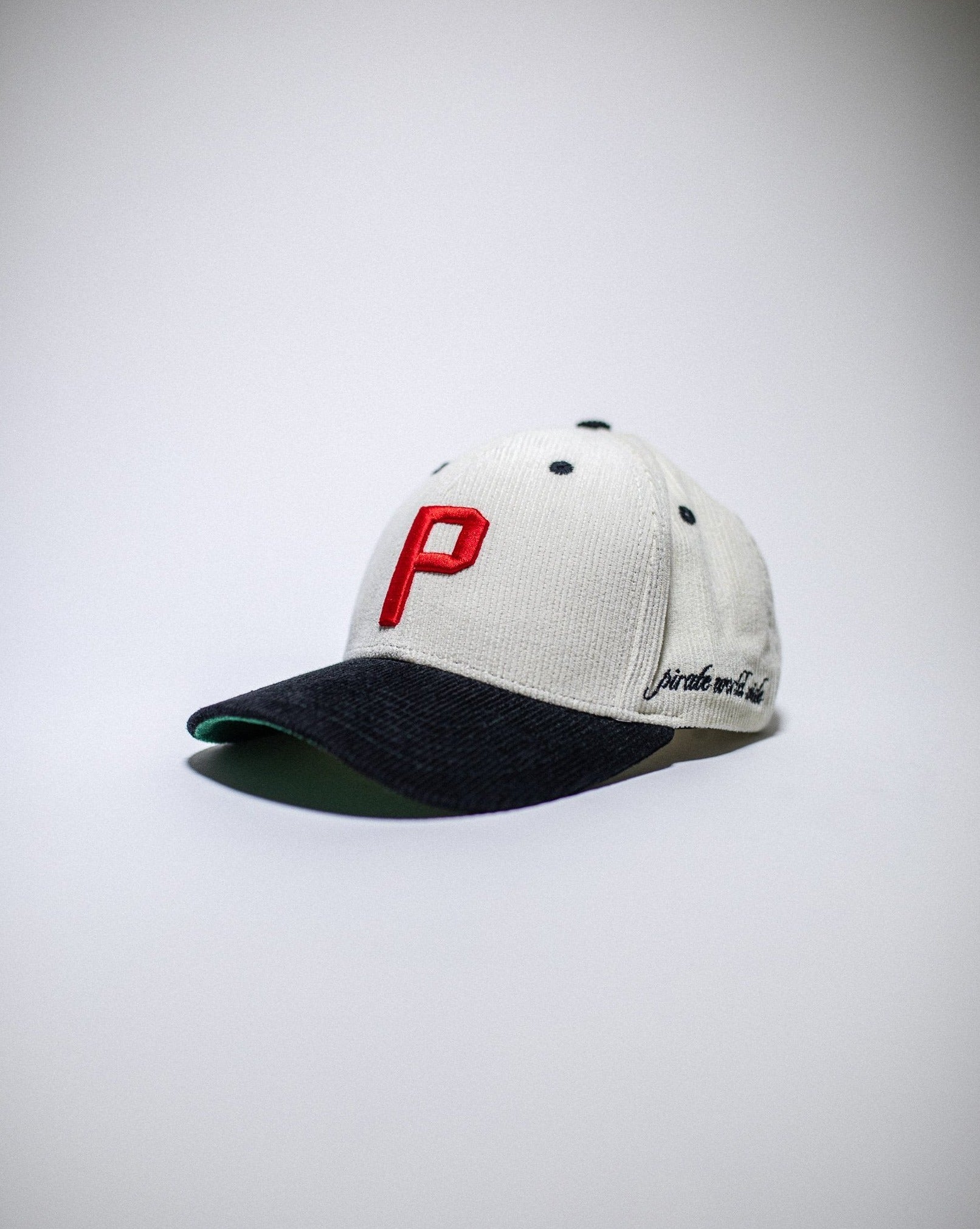 Pirate P Corduroy Hat (Cream/Black)