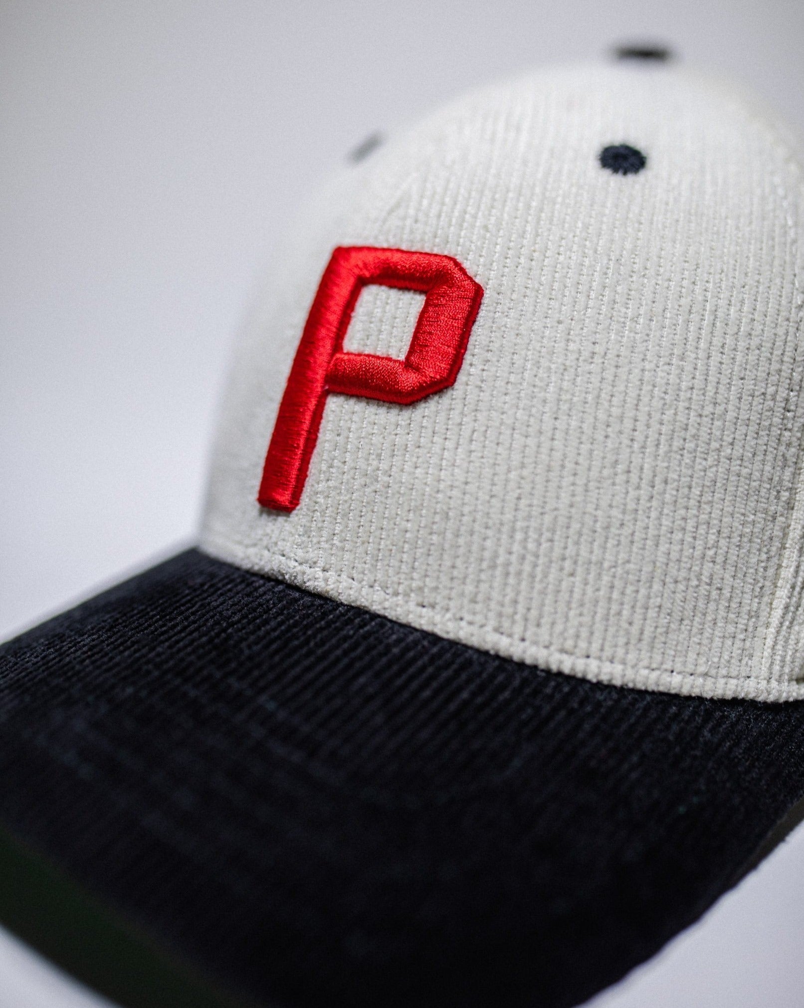 Pirate P Corduroy Hat (Cream/Black)