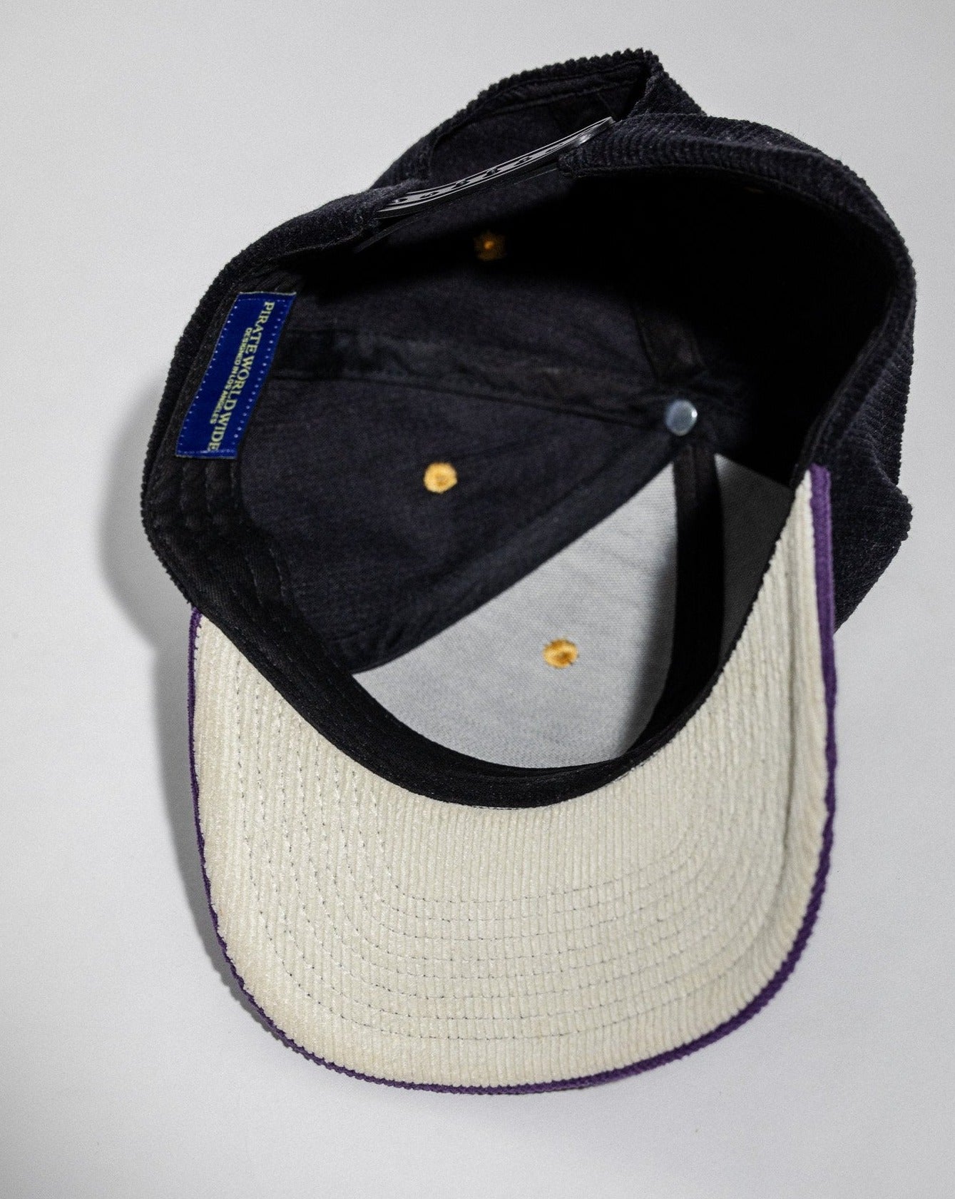 Pirate Magnifying Glass Corduroy Hat (Black/Purple)