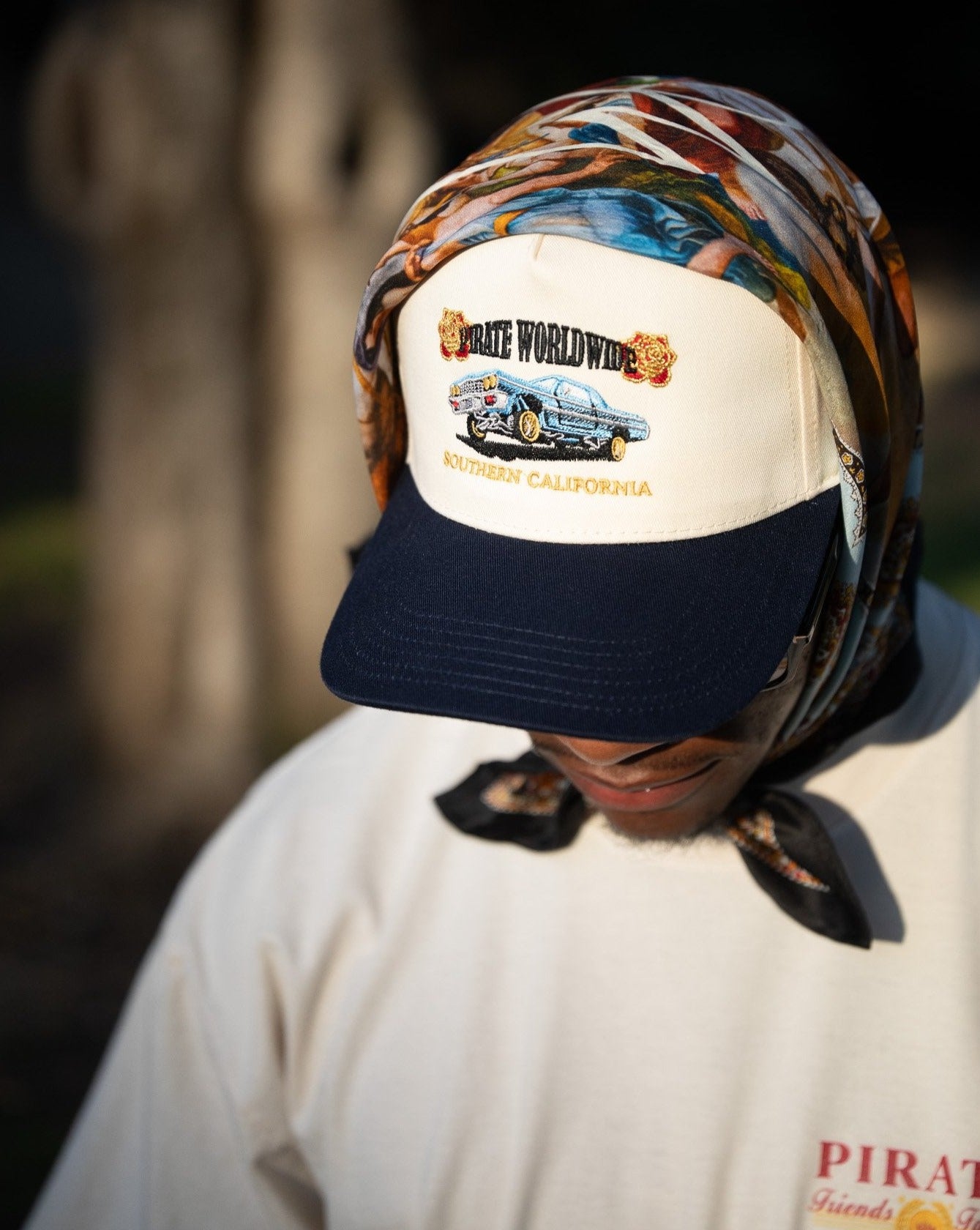 Pirate 63' Hat (Cream/Navy)