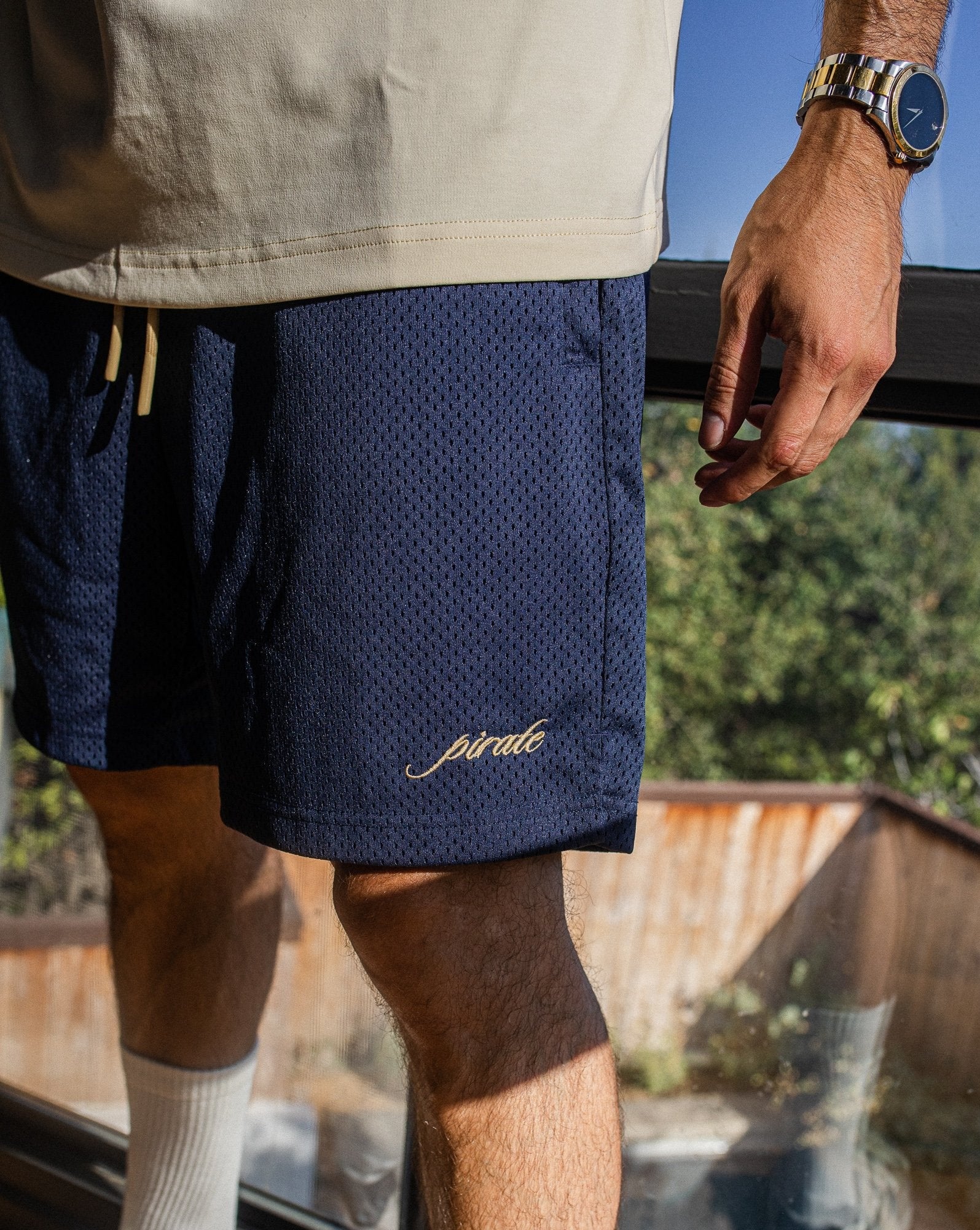 Pirate Hilltop Mesh Short (Navy)