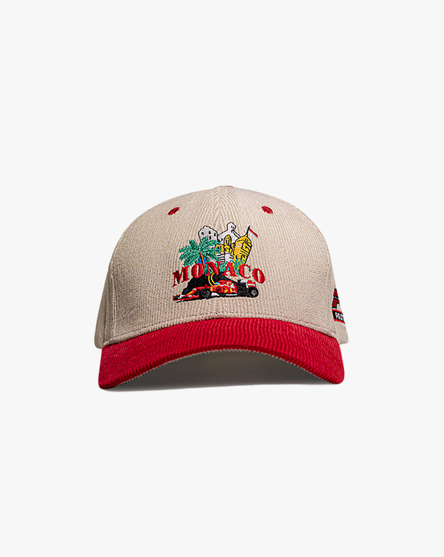 Pirate Monaco Racing Corduroy Hat (Cream/Red)