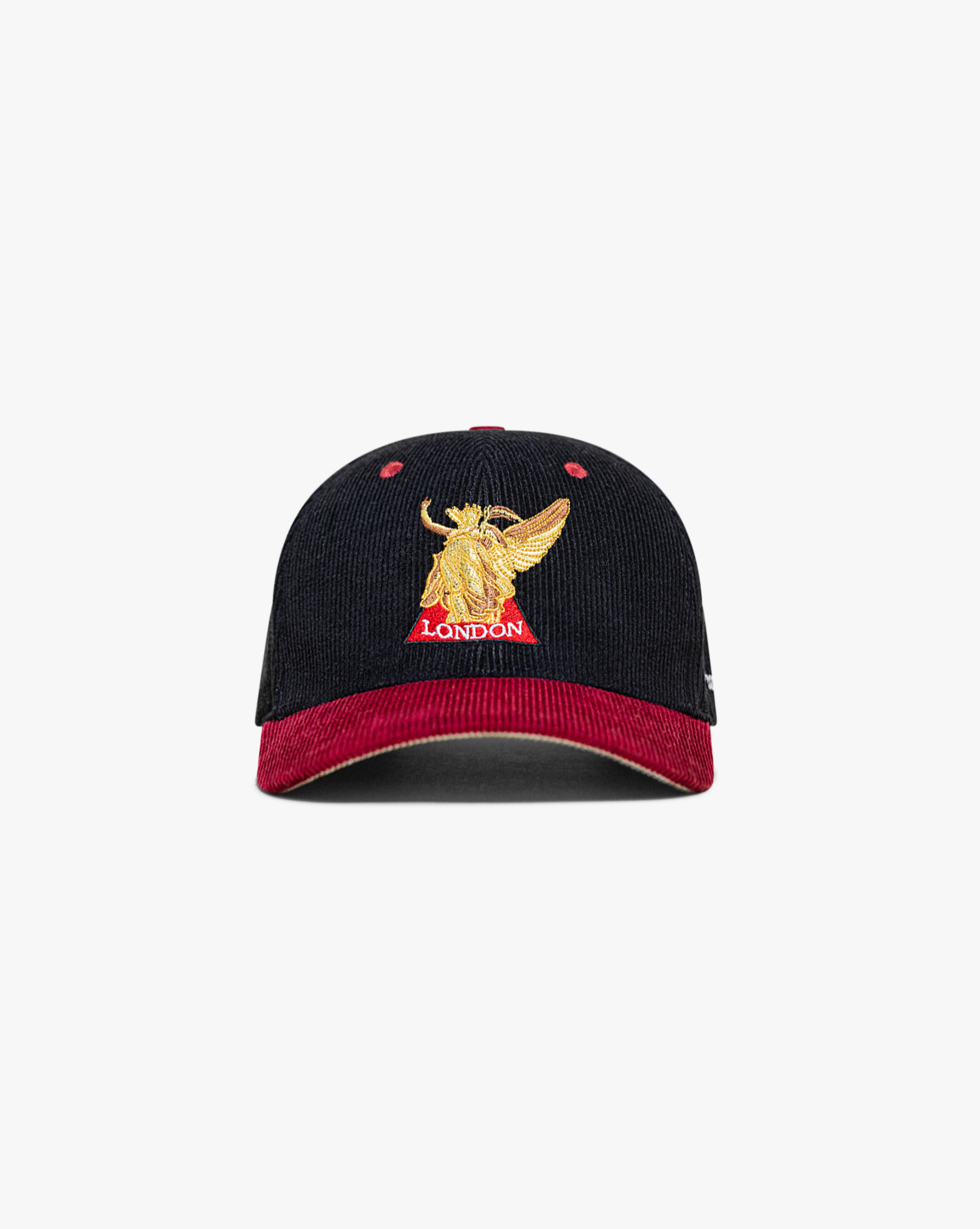 Pirate London Corduroy Hat (Black/Maroon)